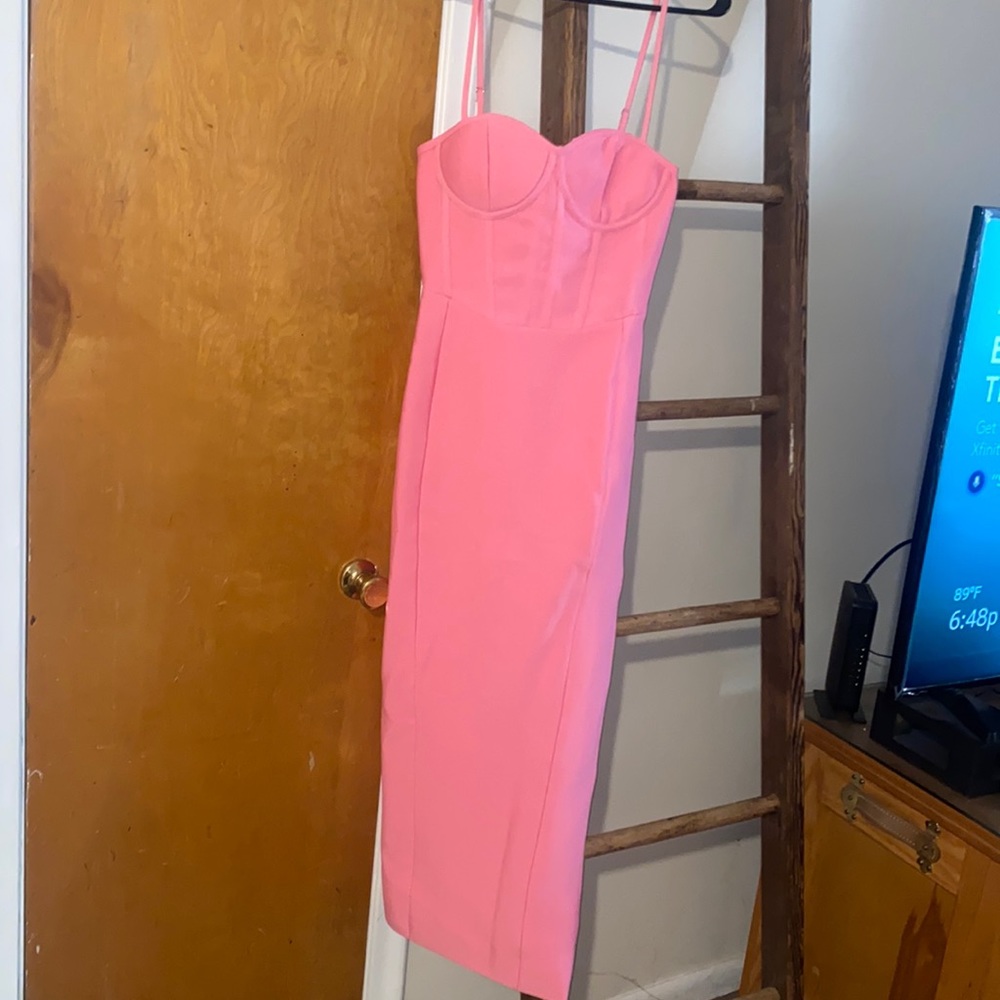 Bubblegum pink pencil dress